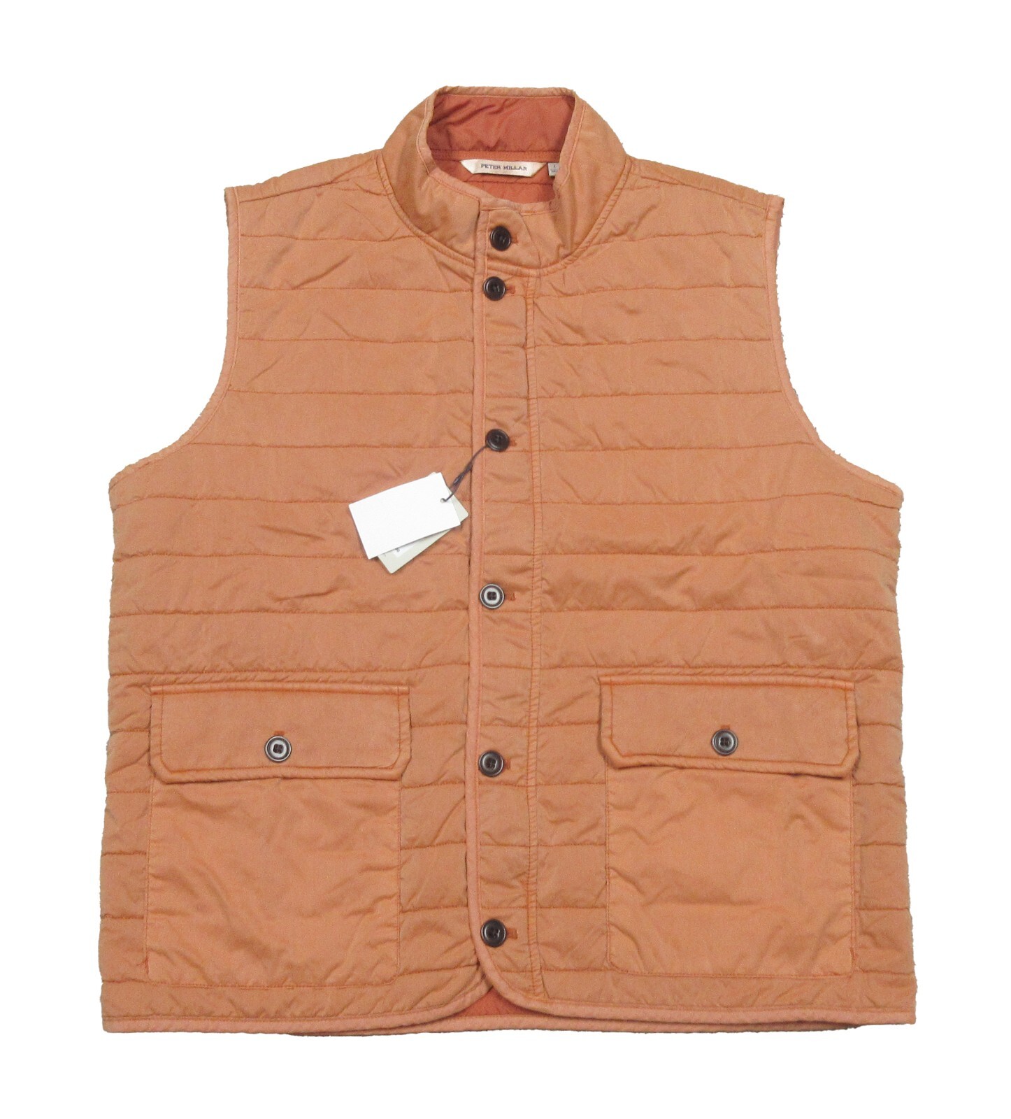 Peter Millar Men's Carrot Orange Greenwich Garment Dyed  Vest $230