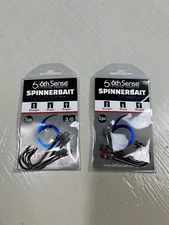 2 Pack Set 6th Sense Fishing Spinnerbait Trailer Size 3/0 Straight Ringed Hooks
