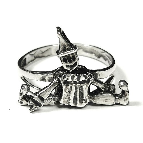 ANILLO PLATA 925 - HOMBRE DE HOJALATA , ARTICULADO - VINTAGE 90s - Imagen 2 de 10