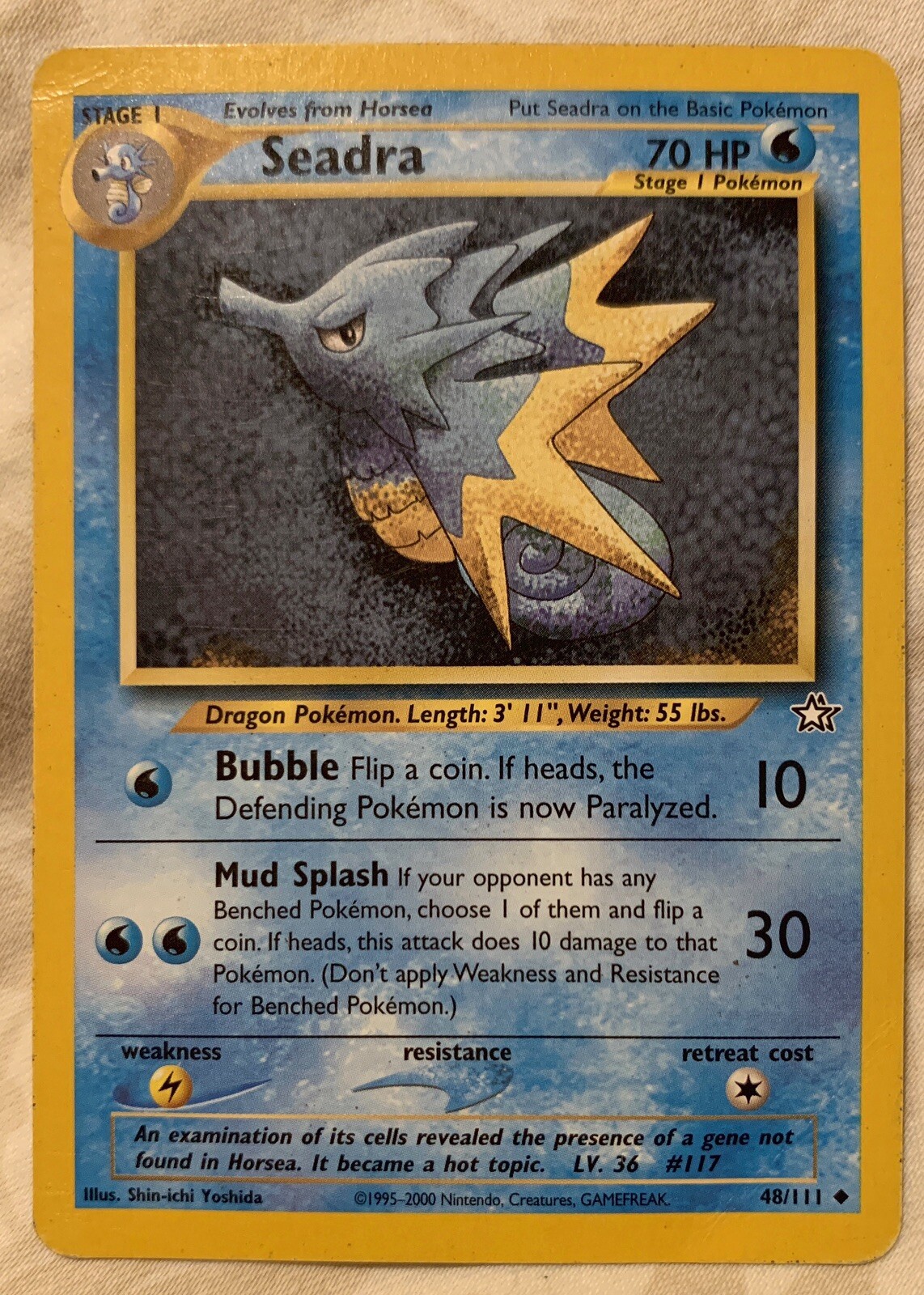 Pokemon Card - Seadra - (48/111) Neo Genesis Uncommon LP