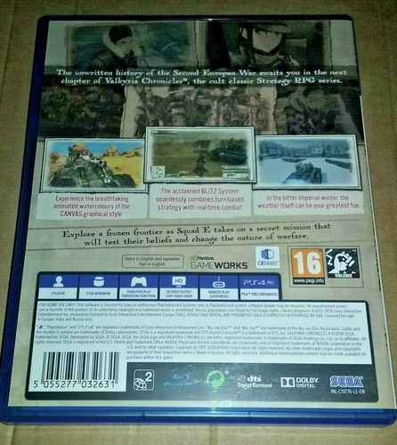 Valkyria Chronicles 4 PS4 Sony PlayStation 4 PS5 Compatible CIB Región 0 Gratis - Imagen 2 de 3
