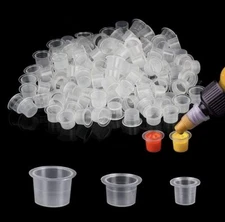 Tattoo Ink Cups Mixed Size Permanent Clear Holder Container 100/300/500/1000