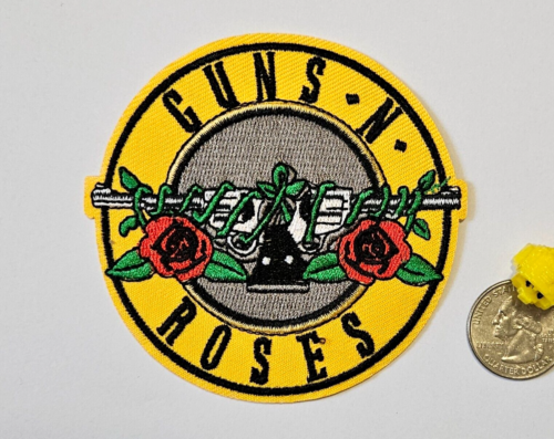 Guns N' Roses Patch Rock Metal Embroidered Iron On Axl Rose Slash 3.5" Free Ship - Picture 1 of 3