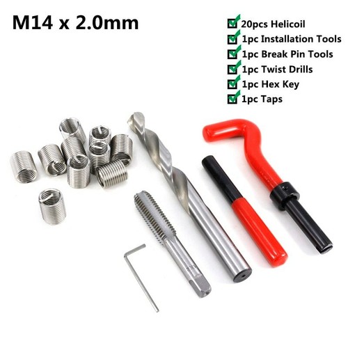 Pro Auto Gewinde Reparatursatz M3 M4 M5 M6 M7 M8 M10 M12/14 Metrisch Gewinde Reparatursatz - Bild 25 von 25