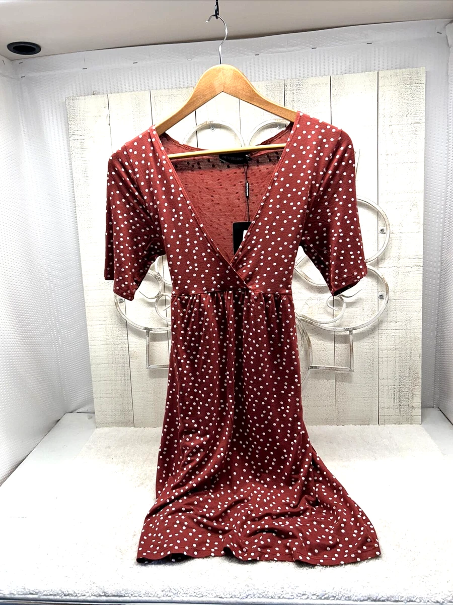 Pretty little thing top red polka dot dress