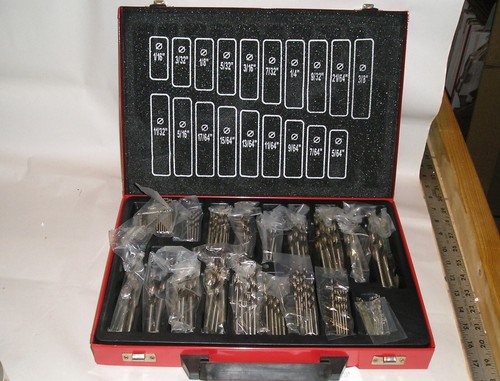 Woodcraft 170-pc. Bright Finish Twist Drill Set - Nice Metal Case