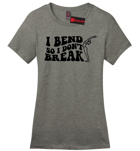 Junior I Bend So I Don/'t Break Yoga Hatha Dance Exercise Funny DT T-Shirt Tee