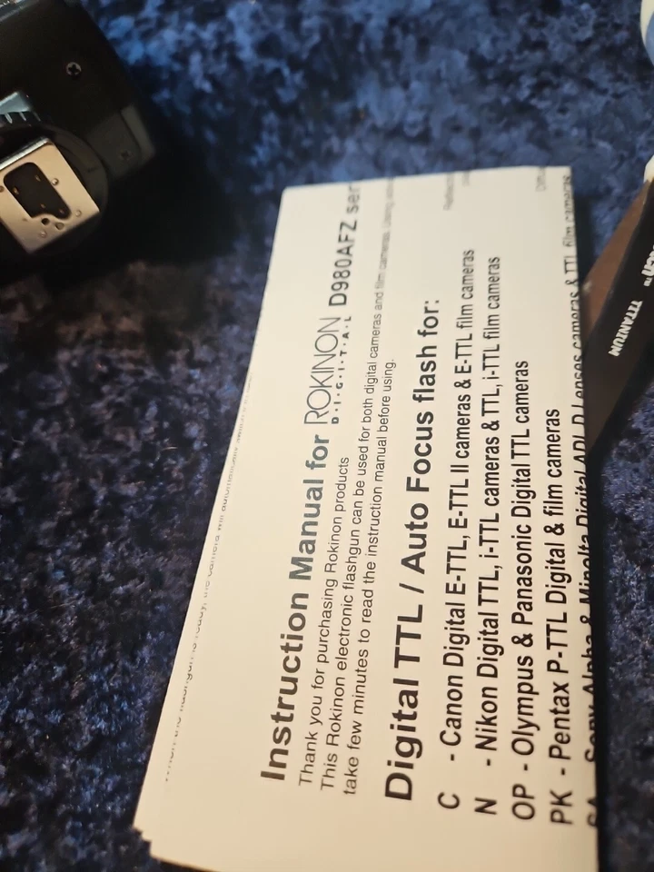 Flash Rokinon D980AFZ-C Digital TTL Power Zoom para Canon (Negro) @R Foto 3 de 4