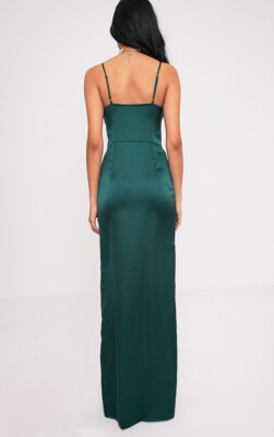 plt emerald green dress Audra Slinky Jersey Cut Out Maxi Dress in Emerald Green main image 1