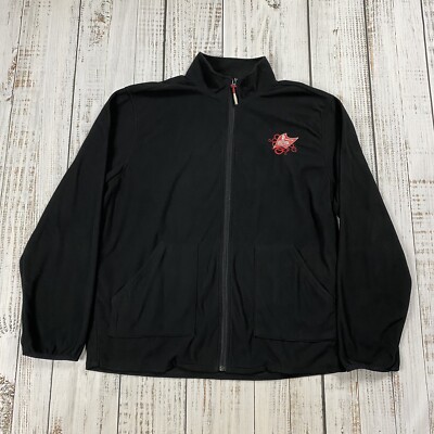 BEIJING 2008 OLYMPIC GAMES BLACK FLEECE FULL-ZIP PULLOVER ADULT L/XL SOFT LOGO