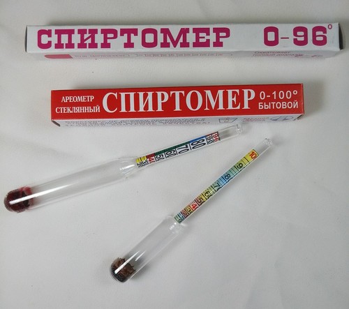 Set 2 0-96-100% Alcohol Hydrometer Whiskey Moonshine Distilled Spirits Liqueur