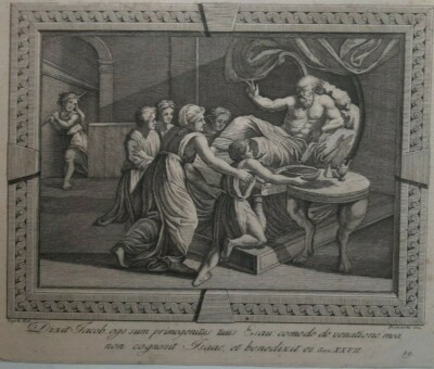 Kupferstich Secondo Bianchi Jacob und Esa Bartolozzi  nach Raffael 1787