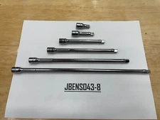 Snap-On Tools USA NEW 6pc 1/4" Drive Chrome Knurled Socket Extension Set 106BTMX