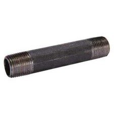 B K 1-1/2 In X 12 In L NPT Carbon Steel Pipe Nipple SCH 40 Black Oxide