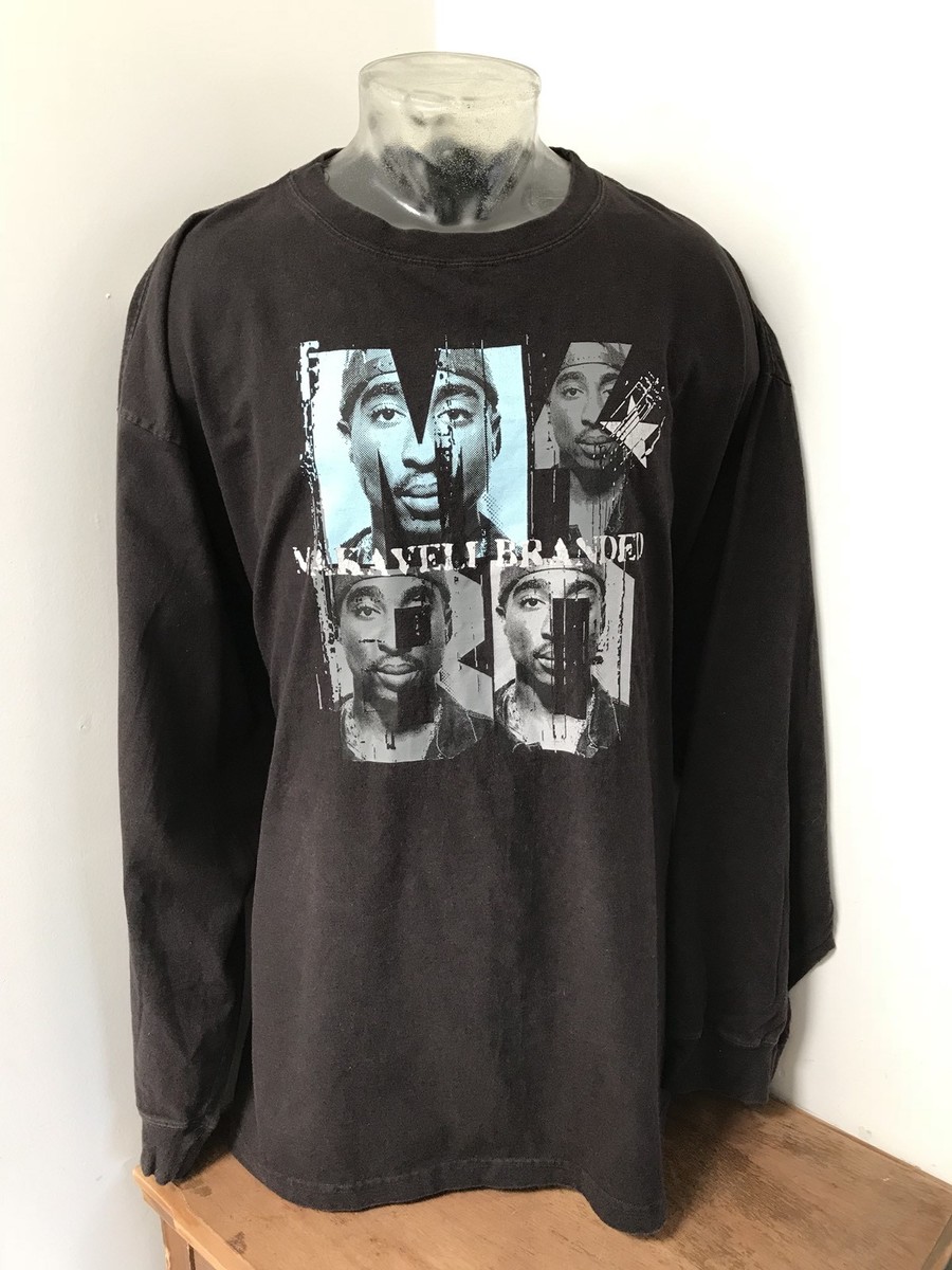 Mens XXL VINTAGE 90s Original MAKAVELI 2Pac Tupac Retro Long 