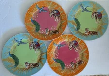 Williams Sonoma Raj Thai 4 Dinner Plates 10.75" Fab Condition Lot of 4 Plates