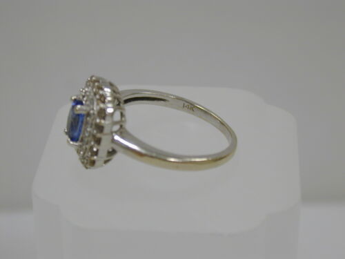 EFFY 14K WHITE GOLD TANZANITE CHOCOLATE WHITE DIAMOND RING~SZ 5 1/2~ORIG $2500~ - Picture 5 of 8