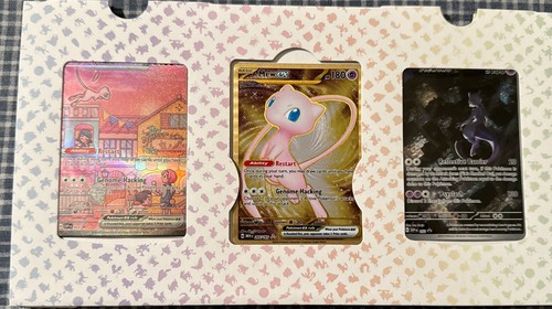 Pokemon 151 3 Carte Promo Set Metallo Oro,Mew,Mewtwo Ultra Premium Collezione UPC
