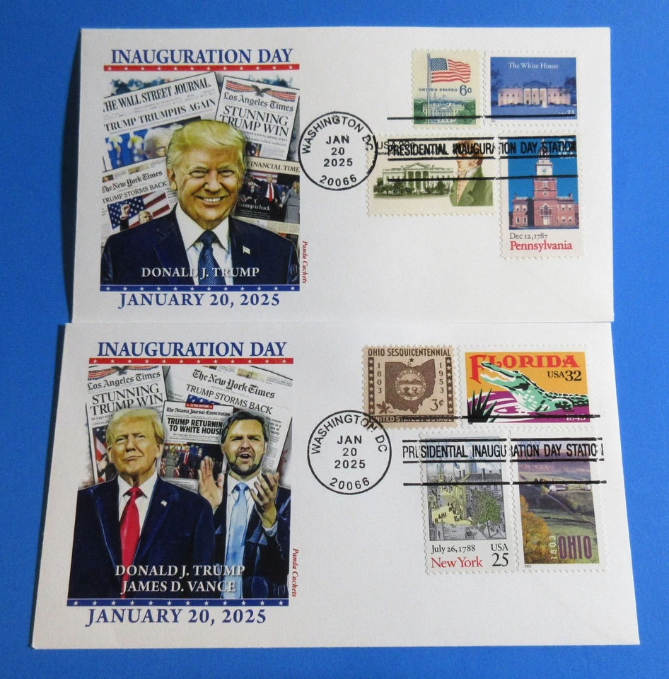 TRUMP VANCE 2025 60th PRESIDENTIAL INAUGURATION COMBO SET PANDA CACHET - Image 2 of 2