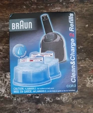 Braun Clean & Charge - 2 Refill Cartridges - CCR-2  - New in Box