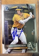 2025 Bowman Chrome Shotaro Morii 1st Bowman Base #BCP-170 Signed Baseball Card
