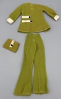 Vintage Barbie Doll Green Sweater & Pants with Strapless Purse Outfit 1970s