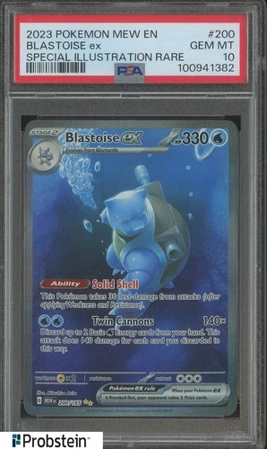 2023 Pokemon MEW EN Special Illustration Rare #200 Blastoise ex PSA 10