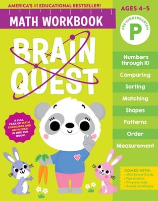Brain Quest Math Workbook: Pre-Kindergarten by Workman Publishing: Used