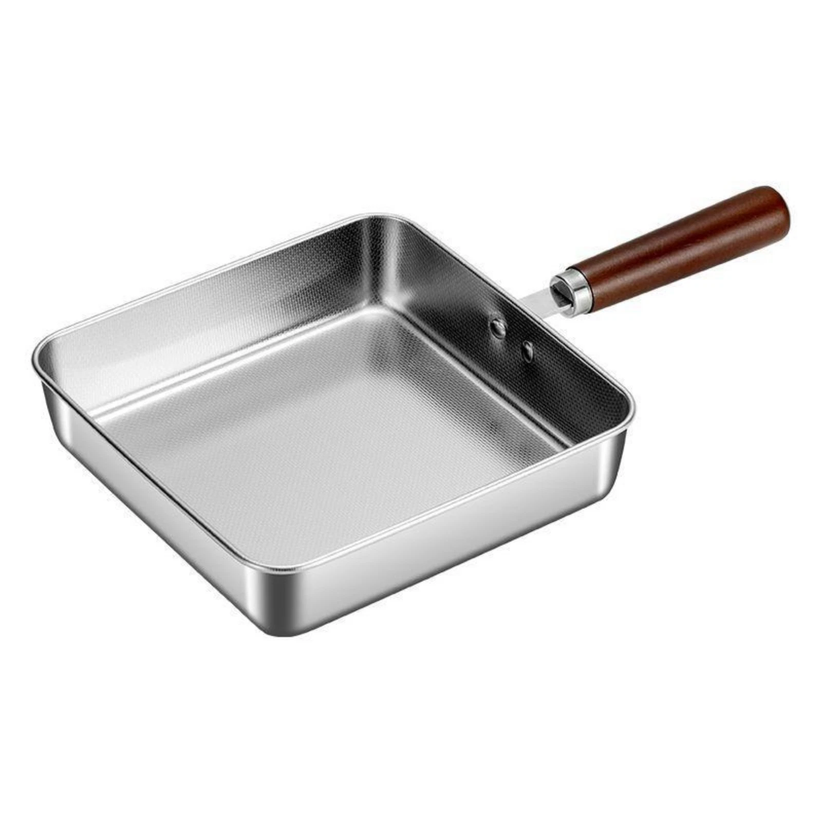 Square Frying Pan Textured Square Pan Thickened for Stovetop