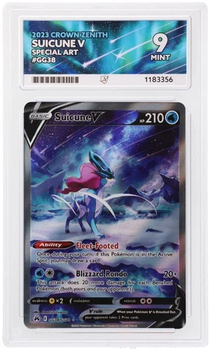 ACE 9 Suicune V GG38 Crown Zenith Galarian Gallery Pokemon Card