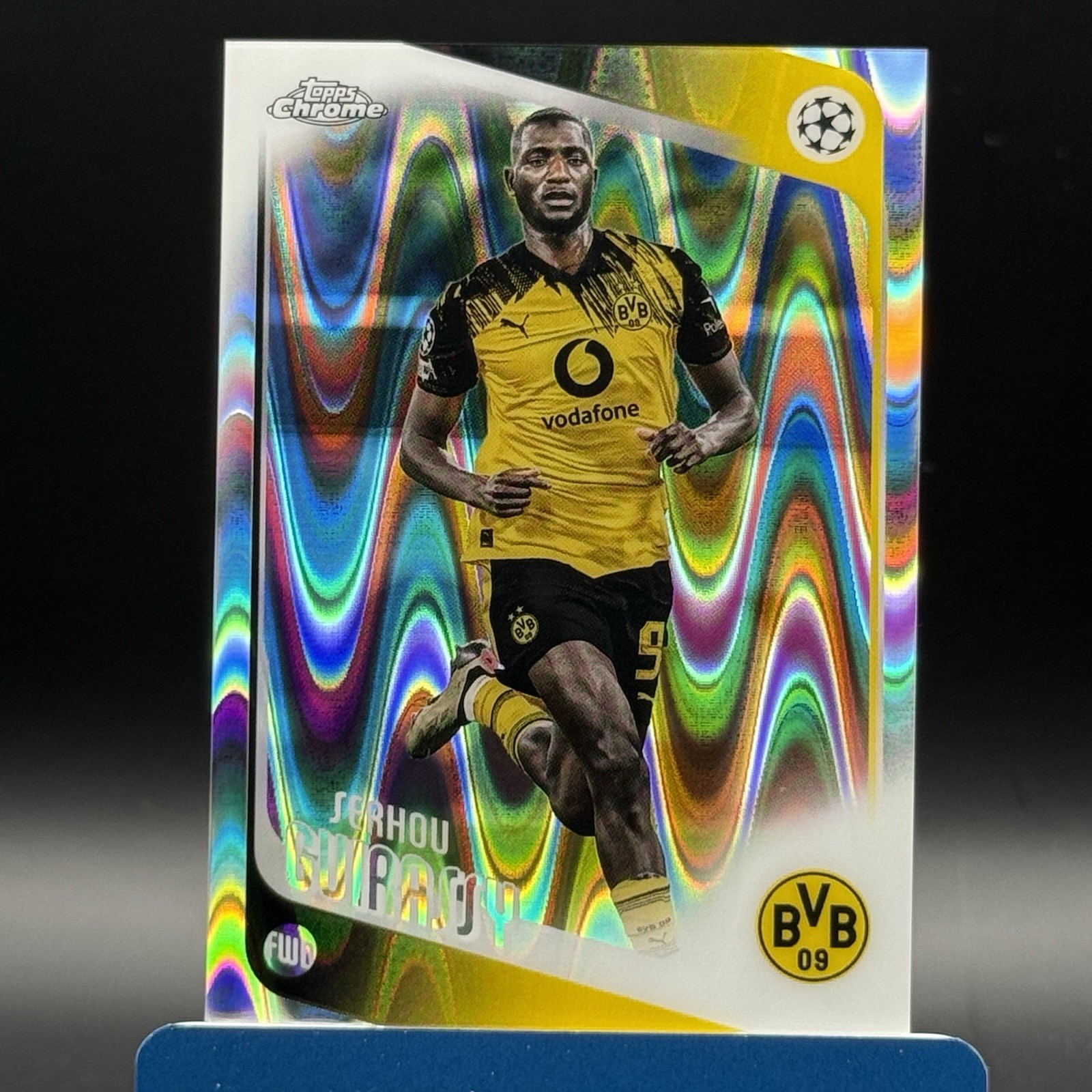 2025-26 Chrome Serhou Guirassy #59 Red Wave Refractor