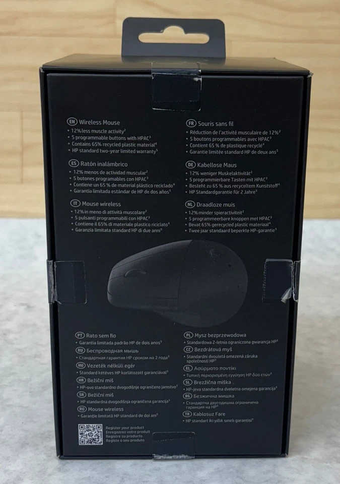 HP 920 Ergonomic Vertical Mouse Wireless 5 Buttons 6H1A4AA#ABA - Image 3 of 4