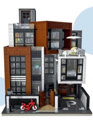 Modern Cubist Villa 3-Story Modular Building Blocks Set | 3,623 Pieces | GJ-MCV