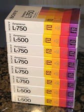 Lot Of 8 NOS new Vtg SONY L-750 Beta BLANK VIDEO CASSETTE TAPE Home Recordings
