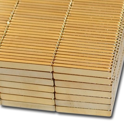 10 NEODYM QUADER TUNING MAGNETE 25x4x2 mm N52 GOLD POWER RC CARS SLOTCAR 1,9 KG