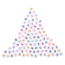  500pcs Acrylic Number Beads: Round Loose Beads 0-9 Spacer Charm for DIY