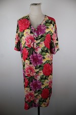 MARINA RINALDI VESTITO DONNA 19 WOMAN CASUAL VINTAGE DRESS ABITO MANICA CORTA