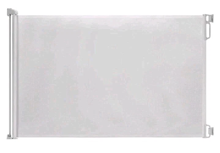 Extra Wide Retractable Baby Gate 33" Tall Extends up to 71" Wide White