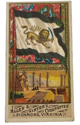 1887 N9 Allen & Ginter s Flags Of All Nations Allen & Ginter Persia Tobacco