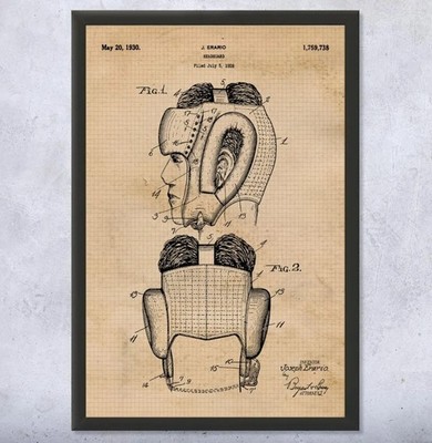 Helmet Patent Art Print, Engineer Gift, Inventor Wall Decor