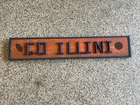 Illinois Fighting Illini GO ILLINI Football Basketball Wooden Sign 29.5" x 5.5"