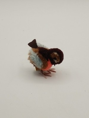 VINTAGE STEIFF STUFFED ANIMAL Plastic Feet 2 1/2'' high Jointed Head BIRD Tag