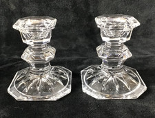 Vintage Lot of 2 Mikasa Edinburgh Lead Crystal Candlestick Holders 3” Tall