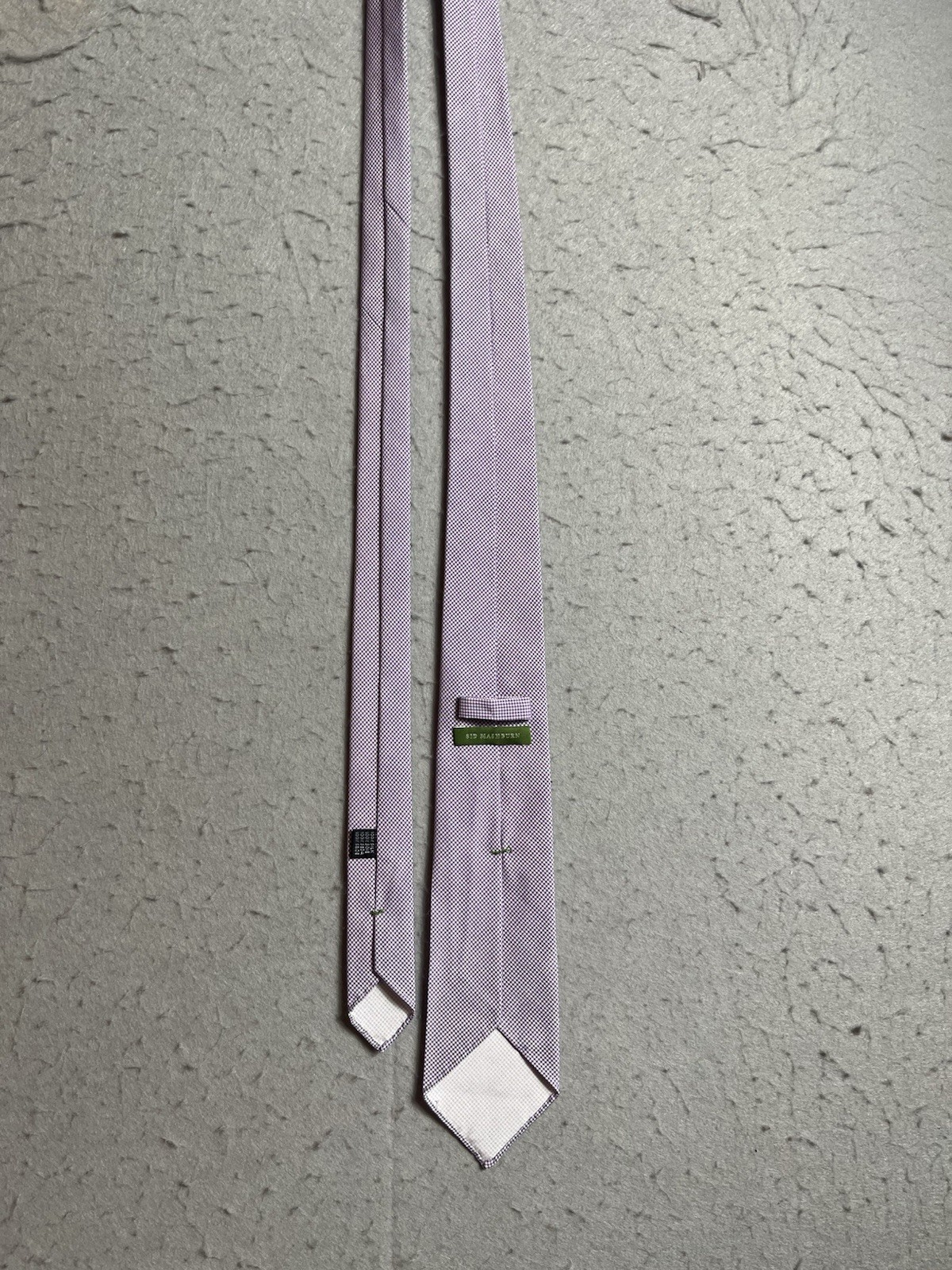 Sid Mashburn Silk Spotted Pattern Tie Purple Whit… - image 2