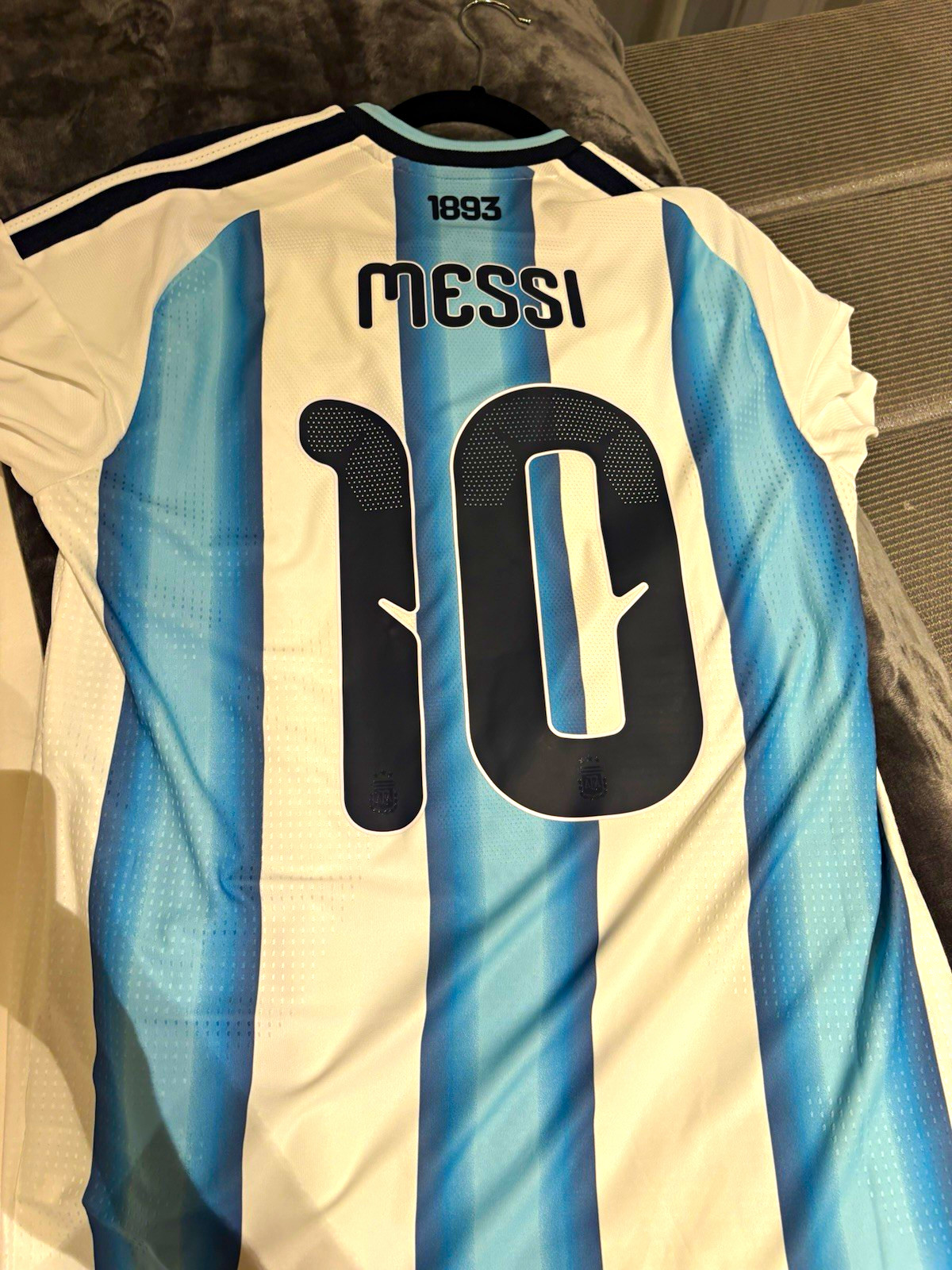 adidas Argentina Lionel Messi #10 Men's Soccer Jersey Size M White/Blue Original