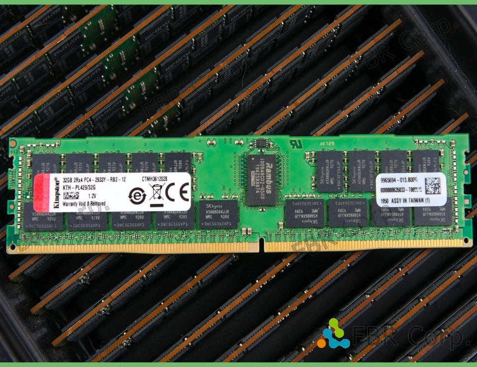 Grade A Kingston 32GB 2Rx4 PC4-2933Y DDR4 23400 Server RAM KTH-PL429/32G Lot - Image 1 of 1