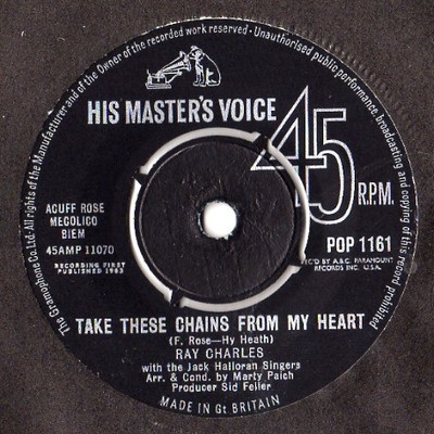 Ray Charles - Take These Chains From My Heart (7'', Single)