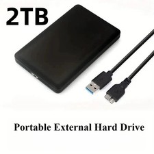 2TB External Hard Drive Portable HDD USB 3.0 Slim Storage PC Mac Laptop Phone