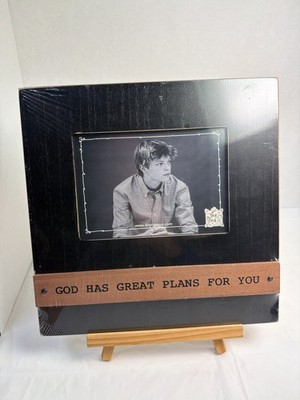 Glory Haus  God Has Great Plans for You  11x11 Wood Photo Frame Sign