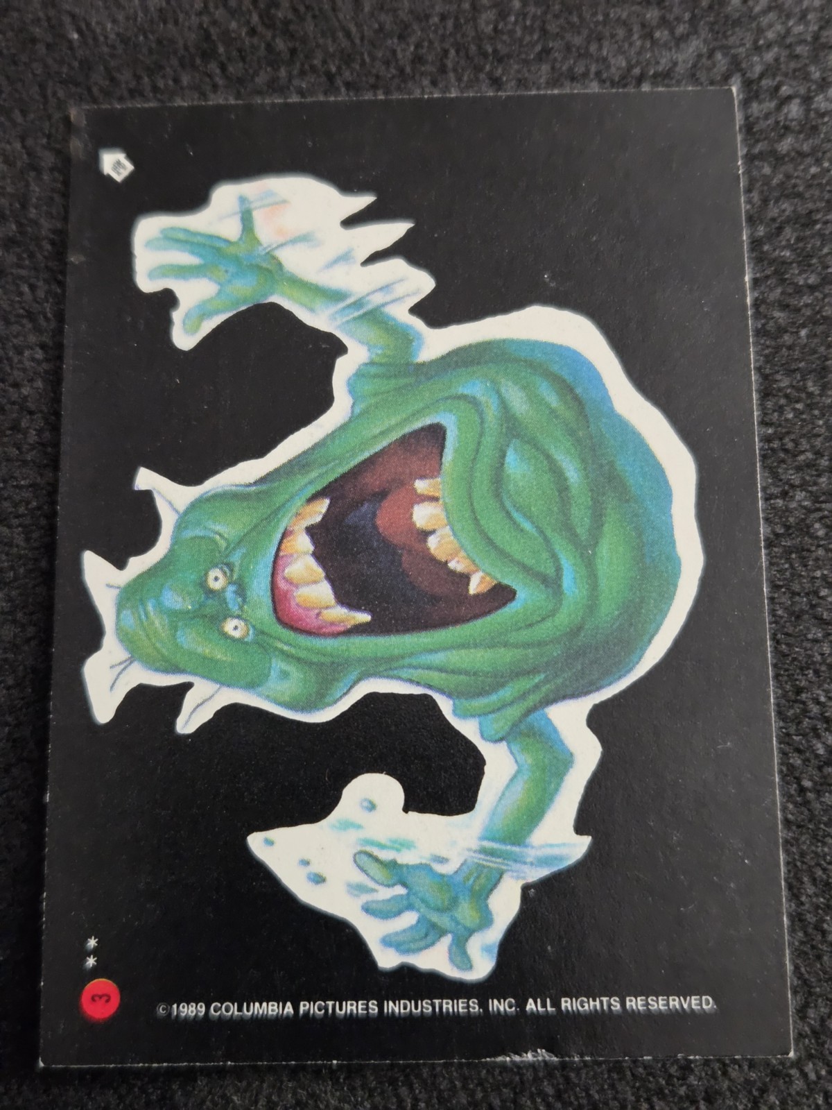 1989 Topps Ghostbusters II Sticker Card Slimer #3